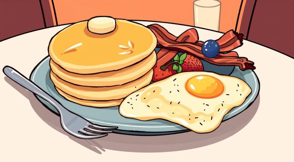 Image of a delicious breakfast-for-dinner dish