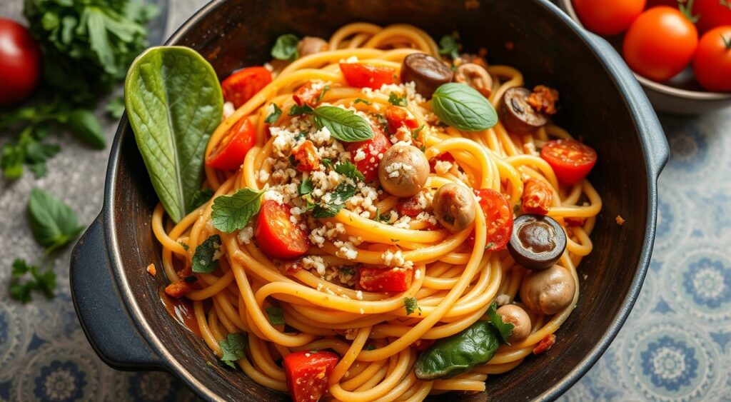 Image of a delicious one-pot pasta dish