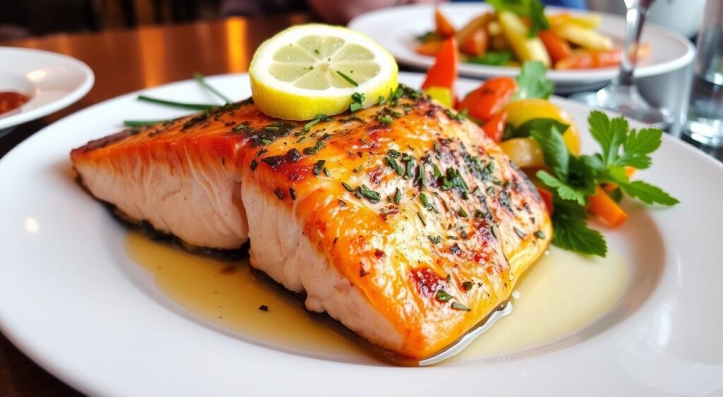 Image of a grilled salmon fillet