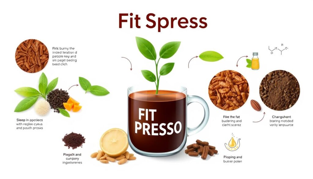 Scientific illustration of FitSpresso's key ingredients Scientific illustration of FitSpresso's key ingredients