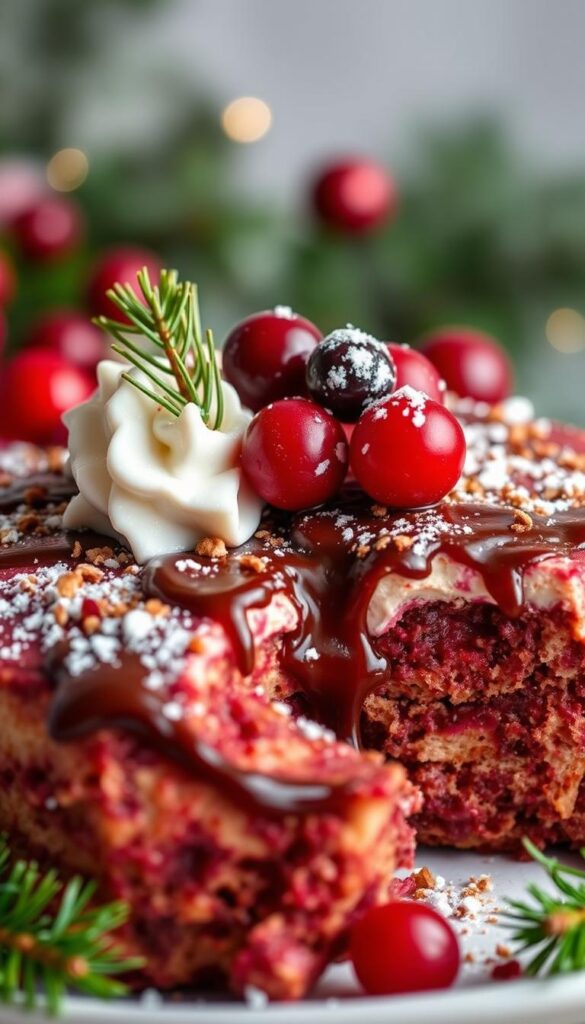 Generate an image of a festive keto holiday dessert